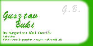 gusztav buki business card