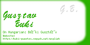 gusztav buki business card